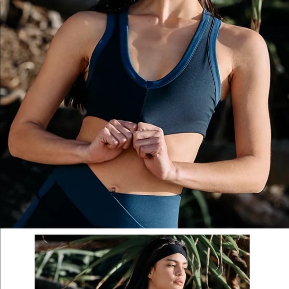 NWT Rebel Bra BY FP MOVEMENT BY FREE PEOPLE Navy Black Cutout Style Navy Black M - Picture 11 of 15